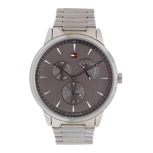 Tommy Hilfiger Men Stainless Steel Analog Grey Dial Watch-Th1710385, Band Color-Silver