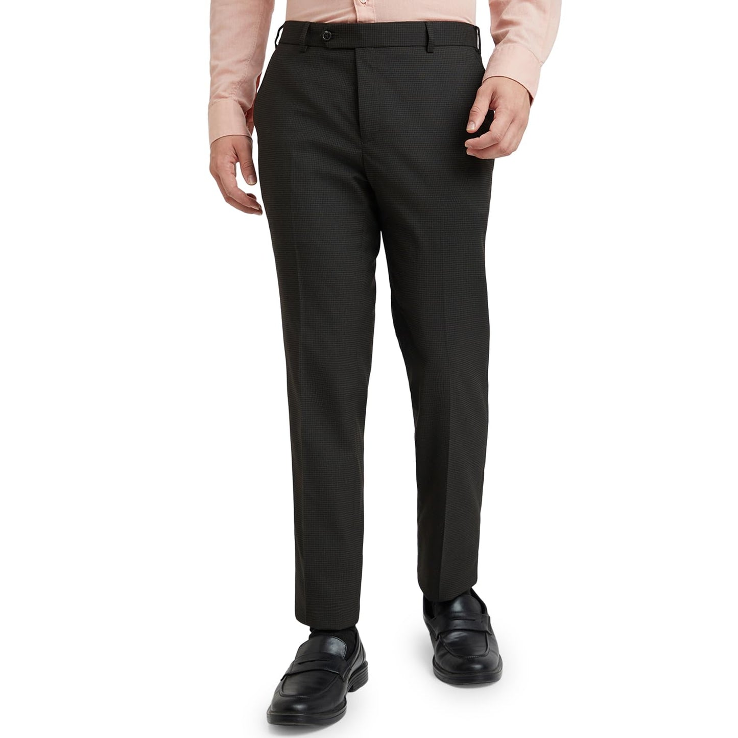 Raymond Men's Slim Pants (RMTS05240-O8_Dark Brown