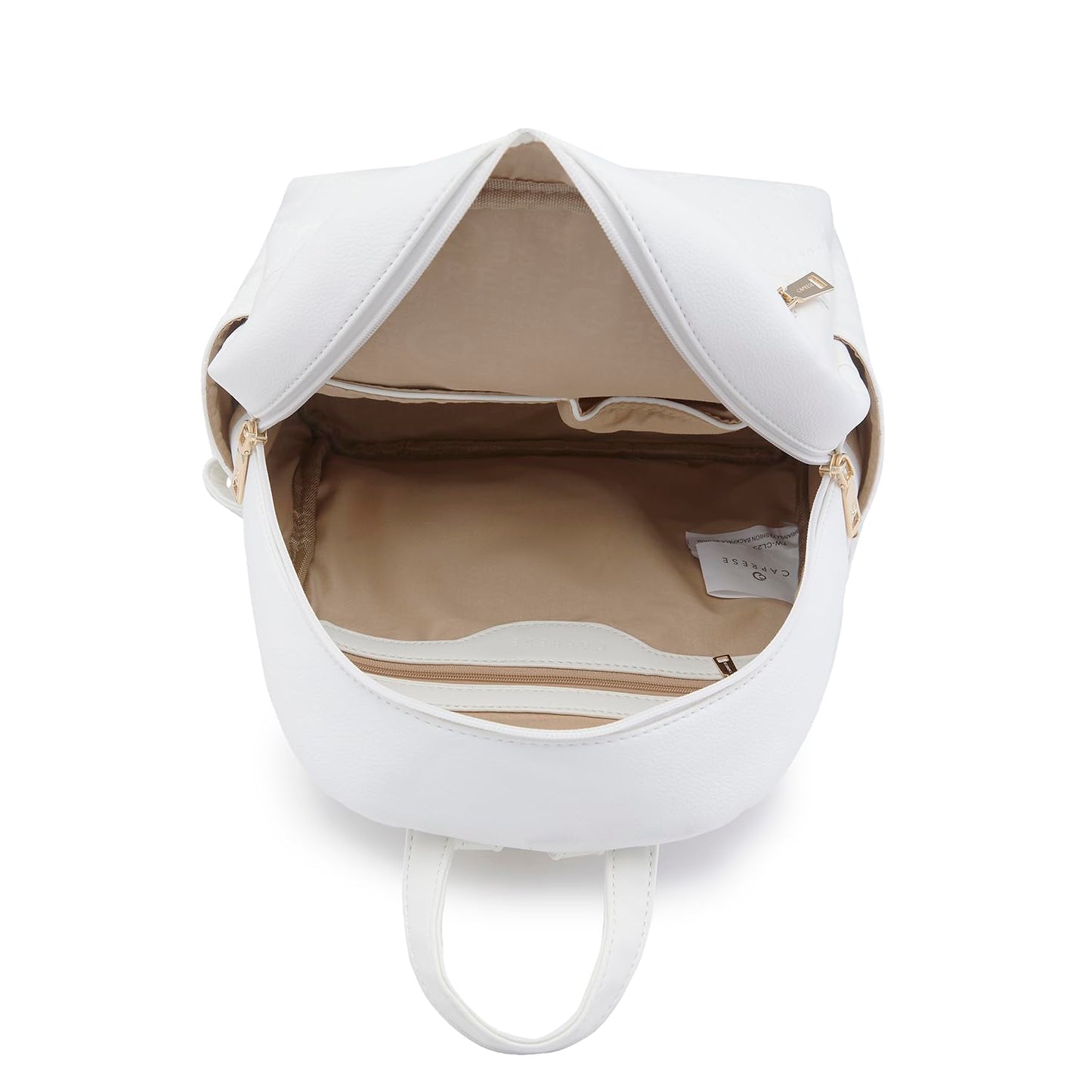 Caprese Brianna Fashion Backpack for Women (Medium, White)