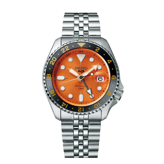 Seiko Aluminium Analog Orange Dial Men's Watch-Ssk005K1