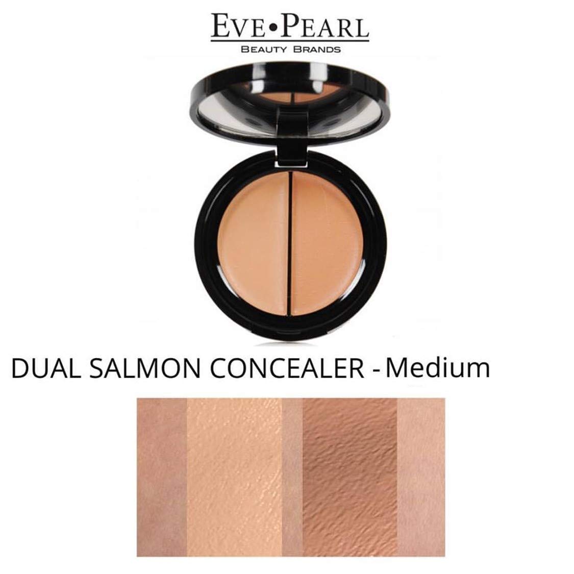 EVE PEARL Dual Salmon Concealer Full Coverage Under Eye Concealer Smooth Skin Treatment Brighten Makeup Hydrate Skincare (Medium)