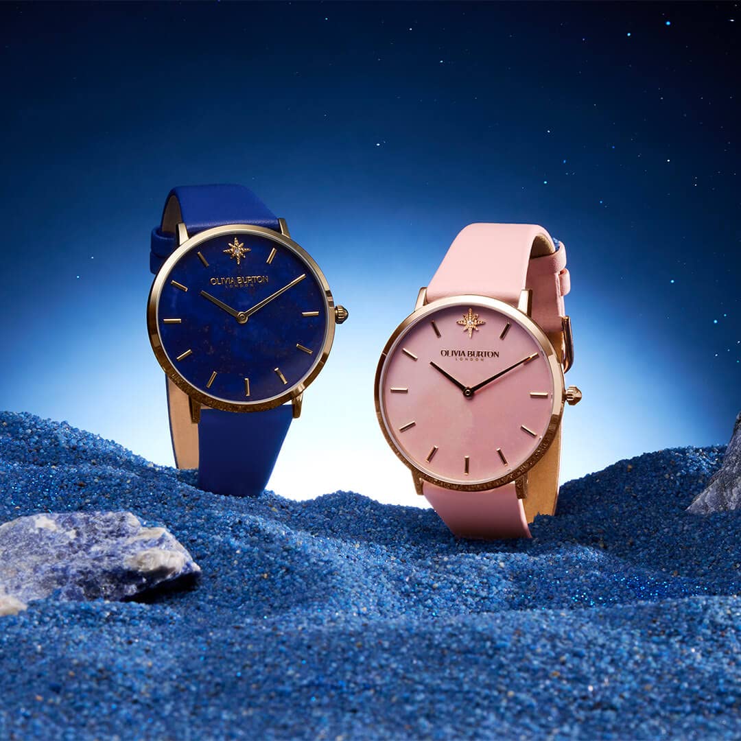 Olivia burton Ultra Slim Analog Blue Dial Women's Watch-24000068