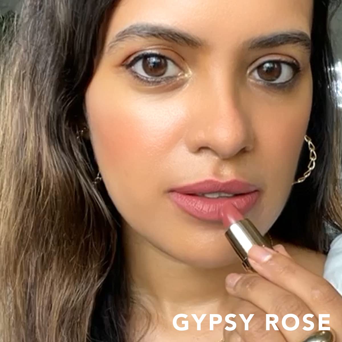 DAUGHTER EARTH Gypsy Rose Natural Lipstick|Vegan Plant Based Highly Pigmented Lip Color|Long Lasting Creamy Velvet Phytonutrient Lip Stick With Vitamin E&Bakuchiol|Natural With UV Protection|4g