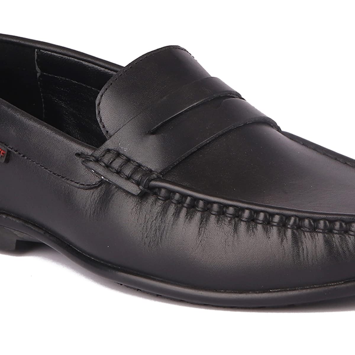 Red Chief Loafer Non-Lace Up | Men's Formal Shoes for Office | Black | Rubber Sole