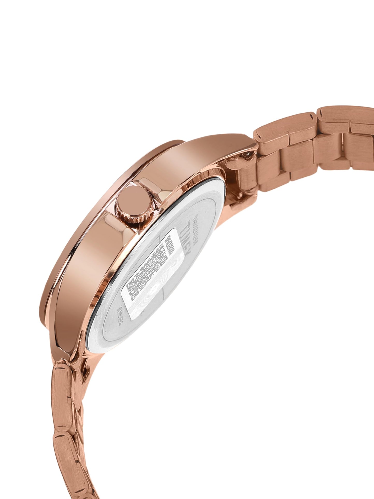 TIMEX Analog Watch for Women with Green Round Dial & Rose Gold Stainless Steel Bracelet Band Water Resistant Women's Wrist Watches - TW000Z402