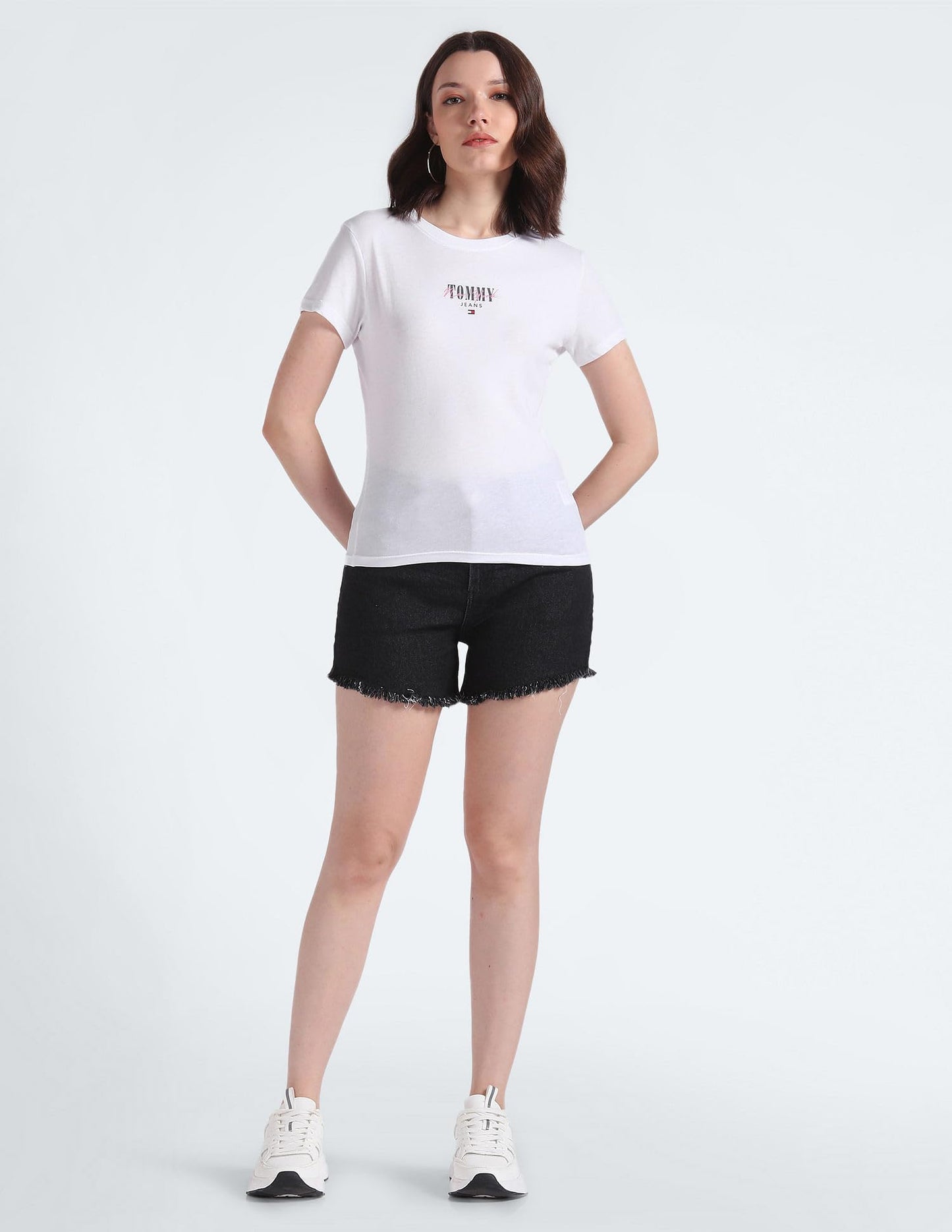 Tommy Hilfiger Womens White Color T-Shirt (M)