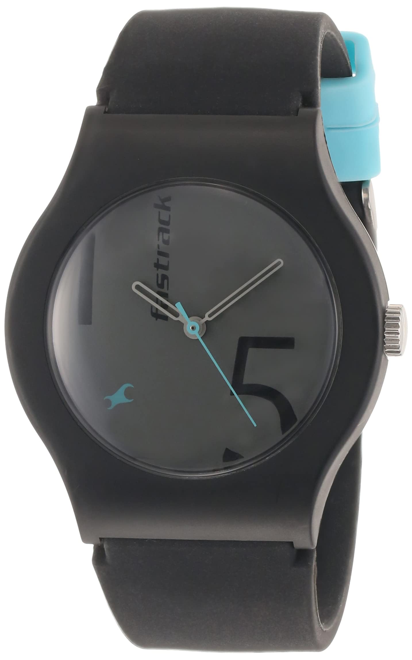Fastrack Unisex Silicone Analog Black Dial Watch-9915Pp56, Band Color-Black
