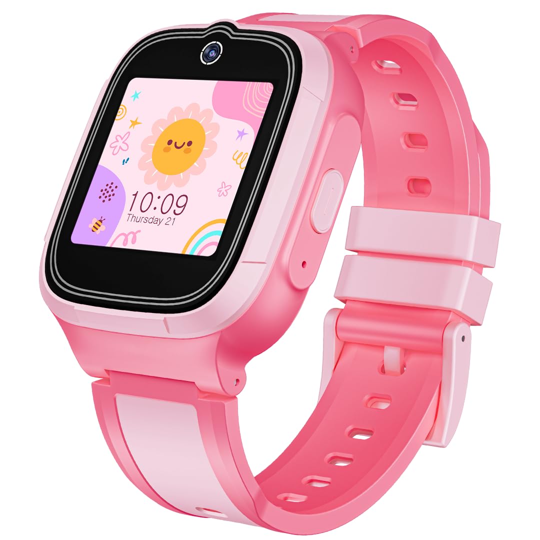 boAt Wanderer Smart Kids Watch w/ 2-Way Video & Voice Calls, SOS, Geo Fencing, Restrict Unknown Calls, Parental Controls,2MP Camera 1.43" (3.6 cm) HD Display Fitness Smart Watch (Candy Pink)