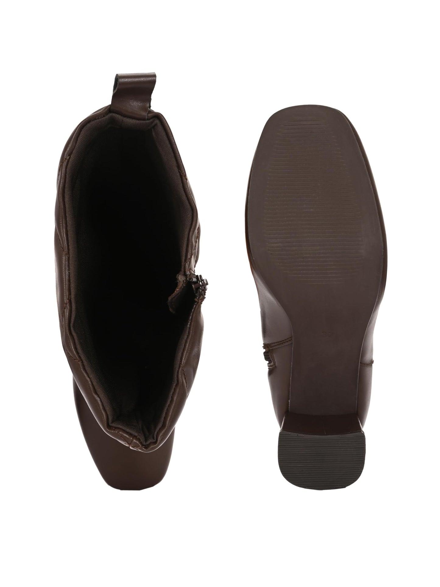 Delize Brown Women Knee boots-66730-36