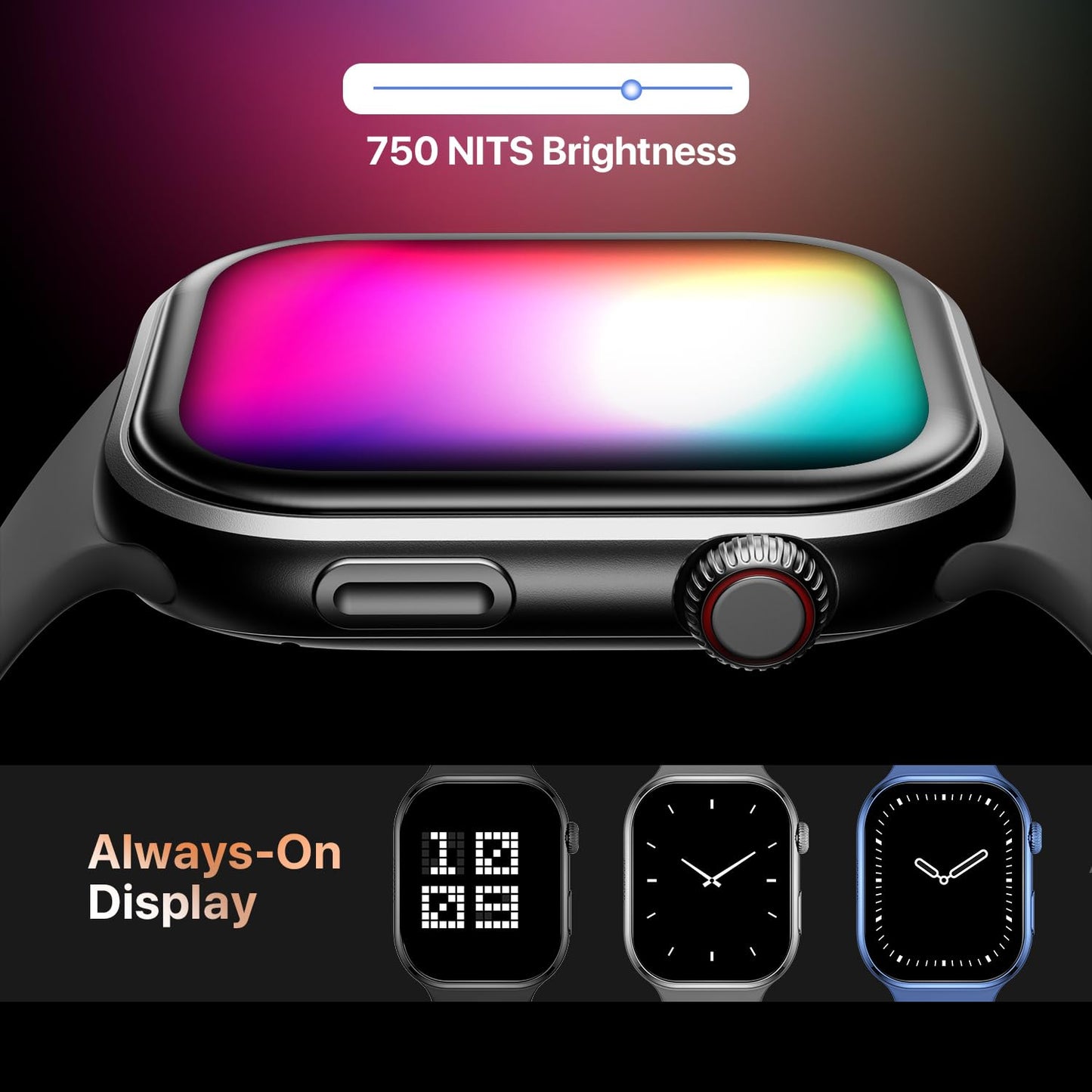 Fire-Boltt Brillia Smart Watch 2.02” AMOLED Display, Bluetooth Calling, SpO2, Heart Rate Monitor, 120+ Sports Modes, Fitness Tracker, Voice Assistant, Smart Watch for Man & Women– Grey