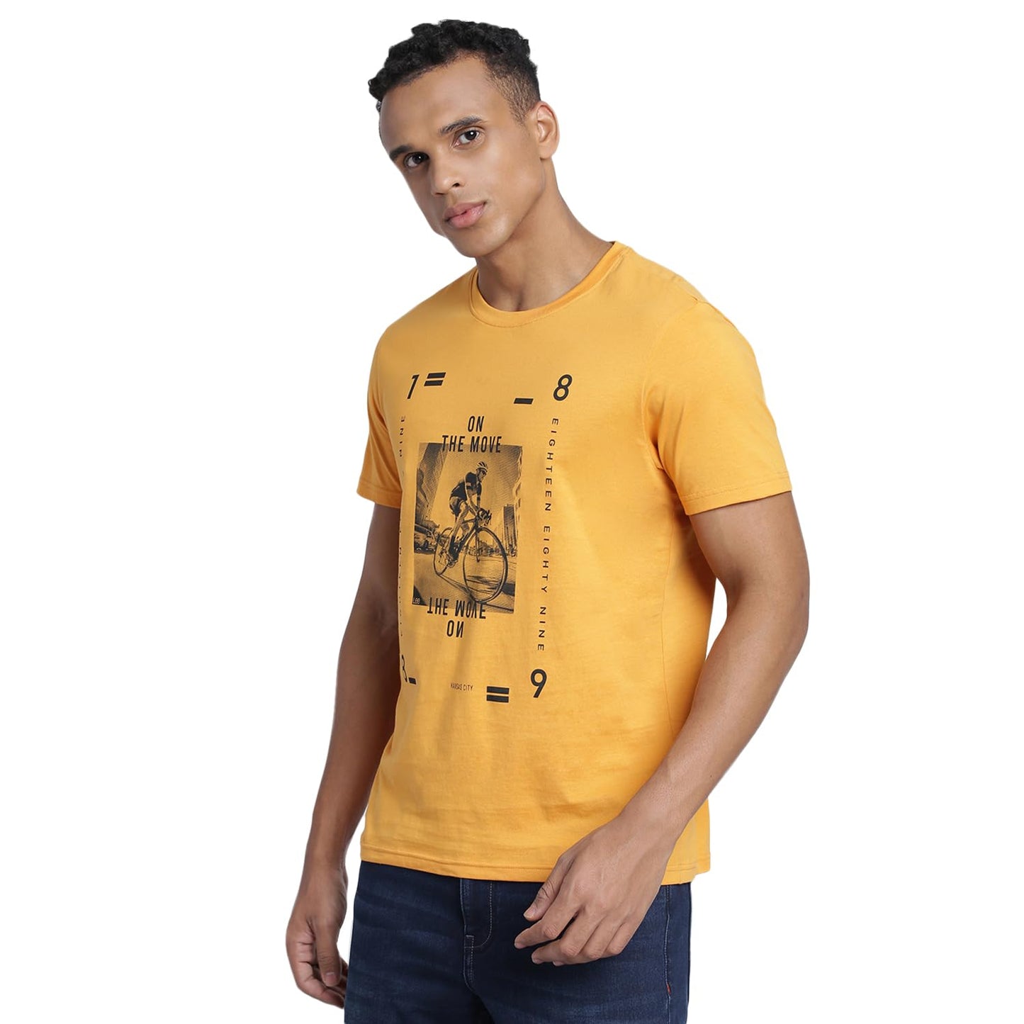 Lee Men's Slim Fit Shirt (LMTS004889_Yellow