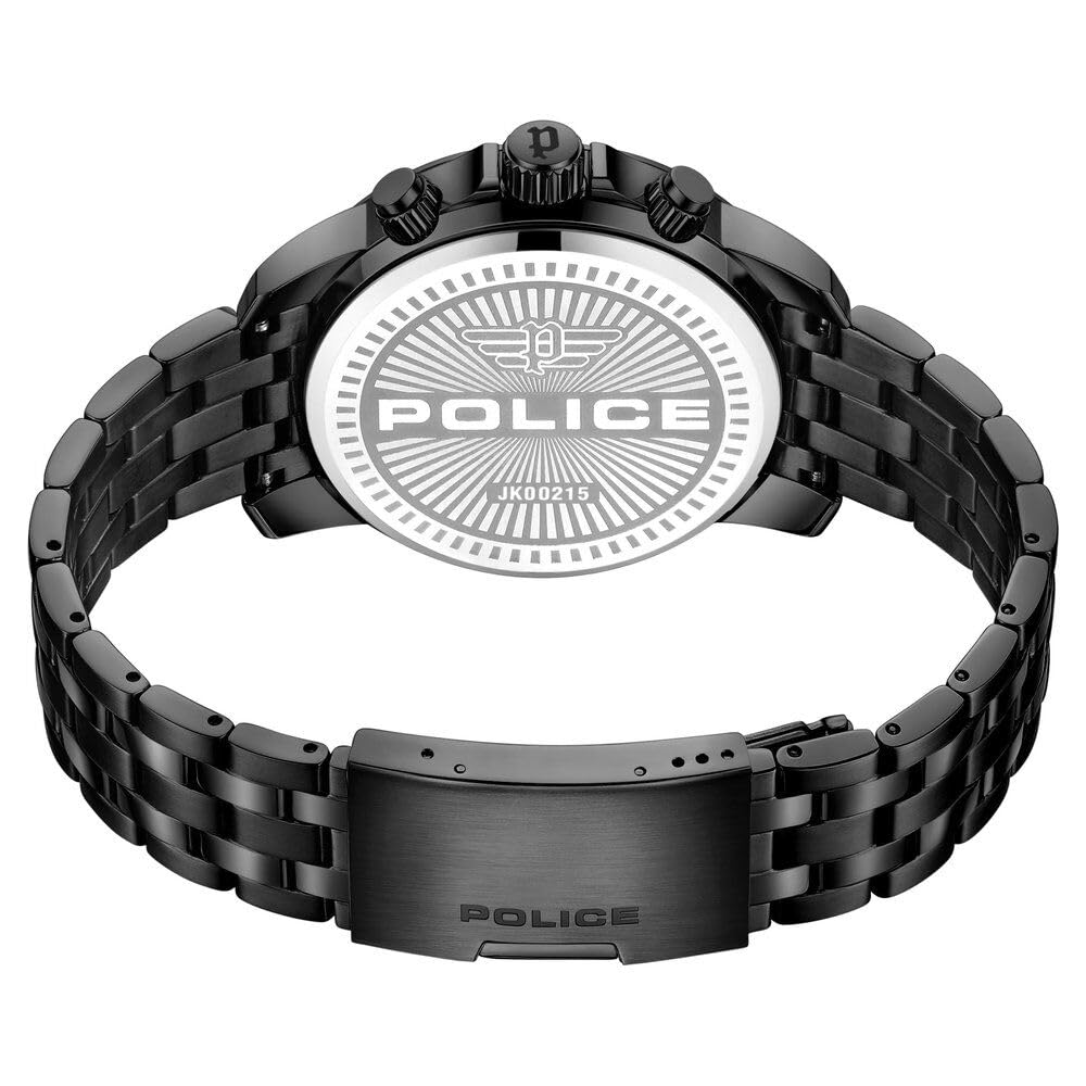 Police Quartz Multifunction Black dial Metal Strap Watch for Men-PLPEWJK0021504