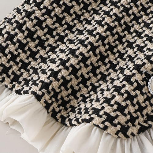 Hopscotch Girls Full Sleeves Black Textured Ruffled Jacket For Ages(5-6 Years)