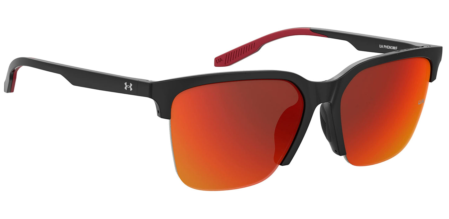 Under Armour Non-Polarized Square Male's Sunglasses-(UA PHENOM/F OIT 57UZ| Black color