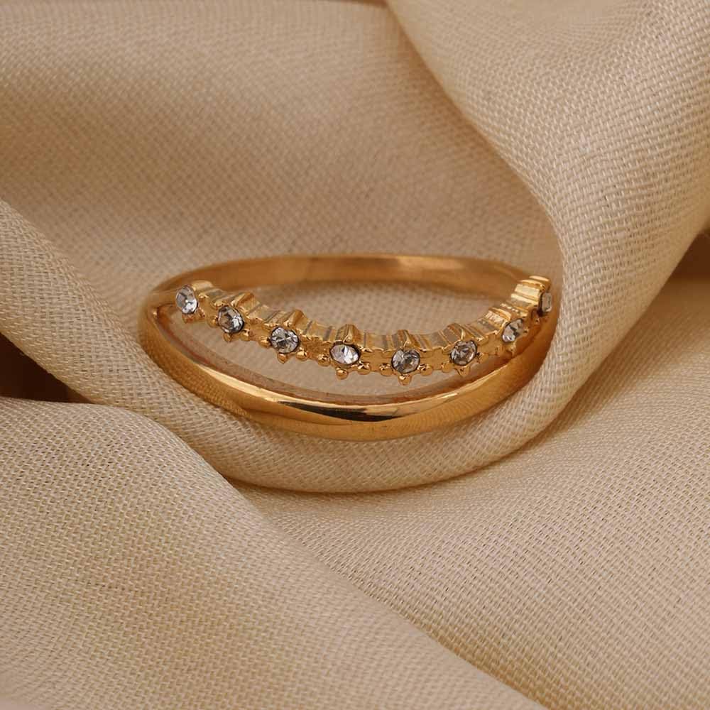 PALMONAS Vintage Ribbed Dome Ring