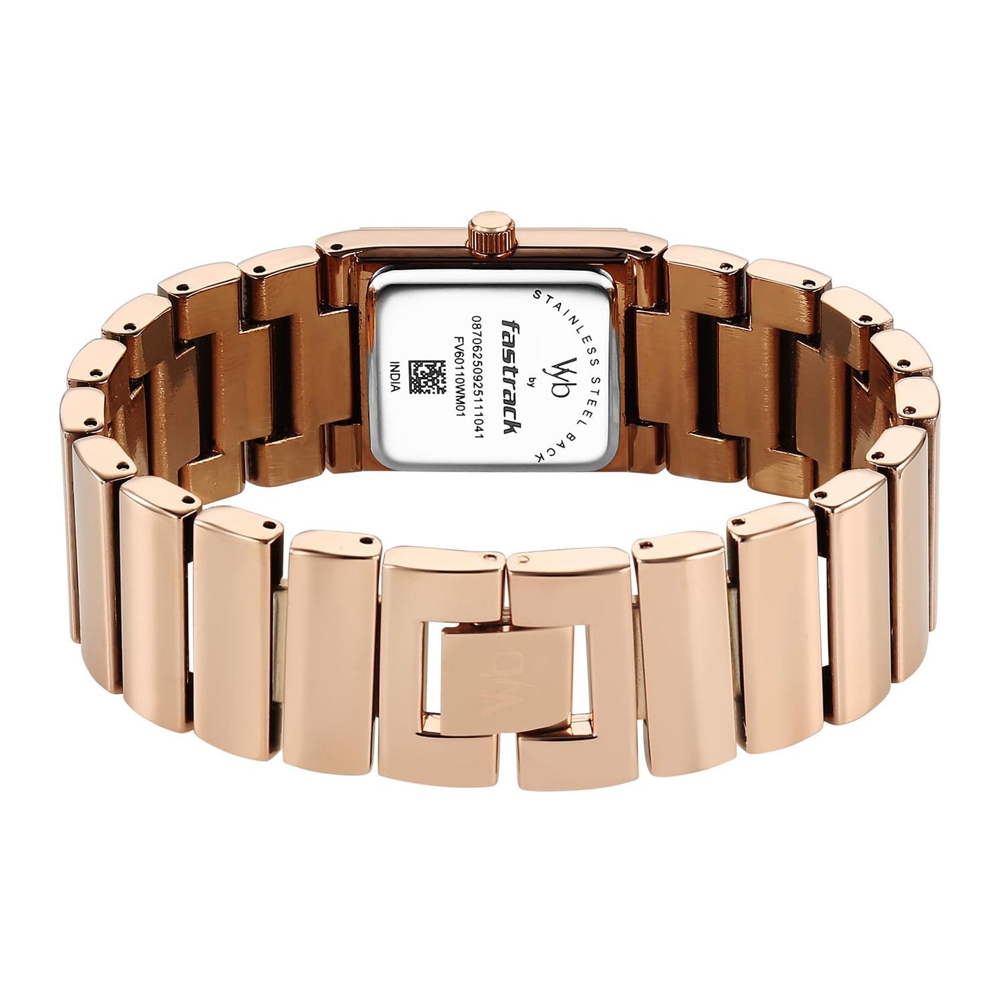 Fastrack Vyb Successor Quartz Analog Rose Gold Dial Rose Gold Alloy Strap Watch for Women - FV60110WM01