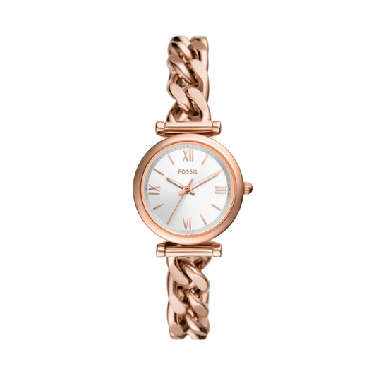 Fossil Stainless Steel Analog Rose Gold Dial Women Watch-Es5330, Bandcolor-Rose Gold