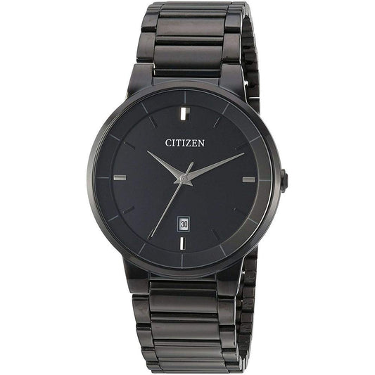 Citizen Analog Black Dial Men's Watch-BI5017-50E Stainless Steel, Black Strap