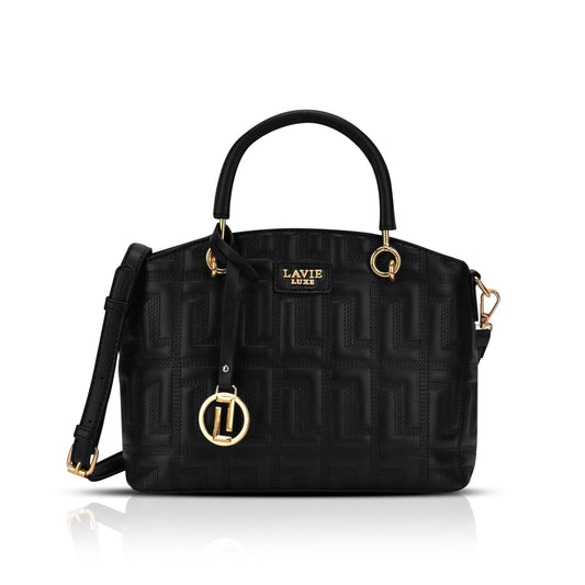 Lavie Luxe Women's Label 25 Small Quilted Satchel Handbag for Women | Satchel Bag for Work | Ladies purse | Stylish Shoulder Bag | Ladies Gift