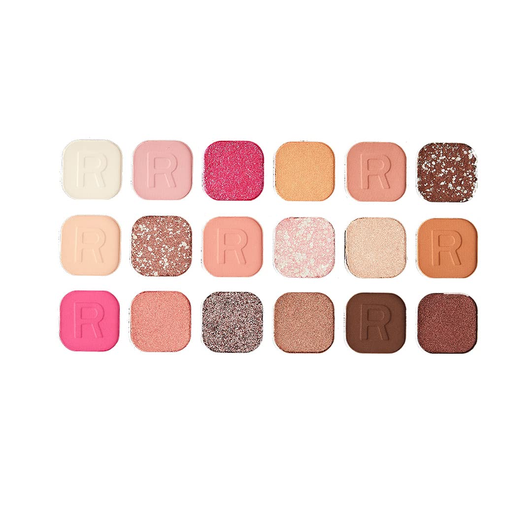 MAKEUP REVOLUTION LONDON Eyeshadow Palette, Highly Pigmented Includes 18 Shades, Long Wearing And Easily Blendable Eye With Shimmary & Matte Finish Forever Flawless (Affinity), Multicolour, Free Size