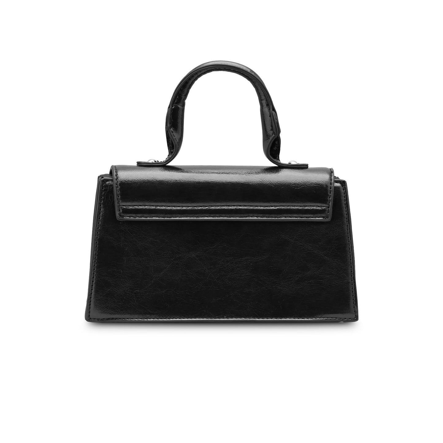 Fastrack Lil’Spark Sling | Black Faux-Leather Women’s Handbag | Sling with Fixed Handle & Detachable Strap for Casual & Party Carry