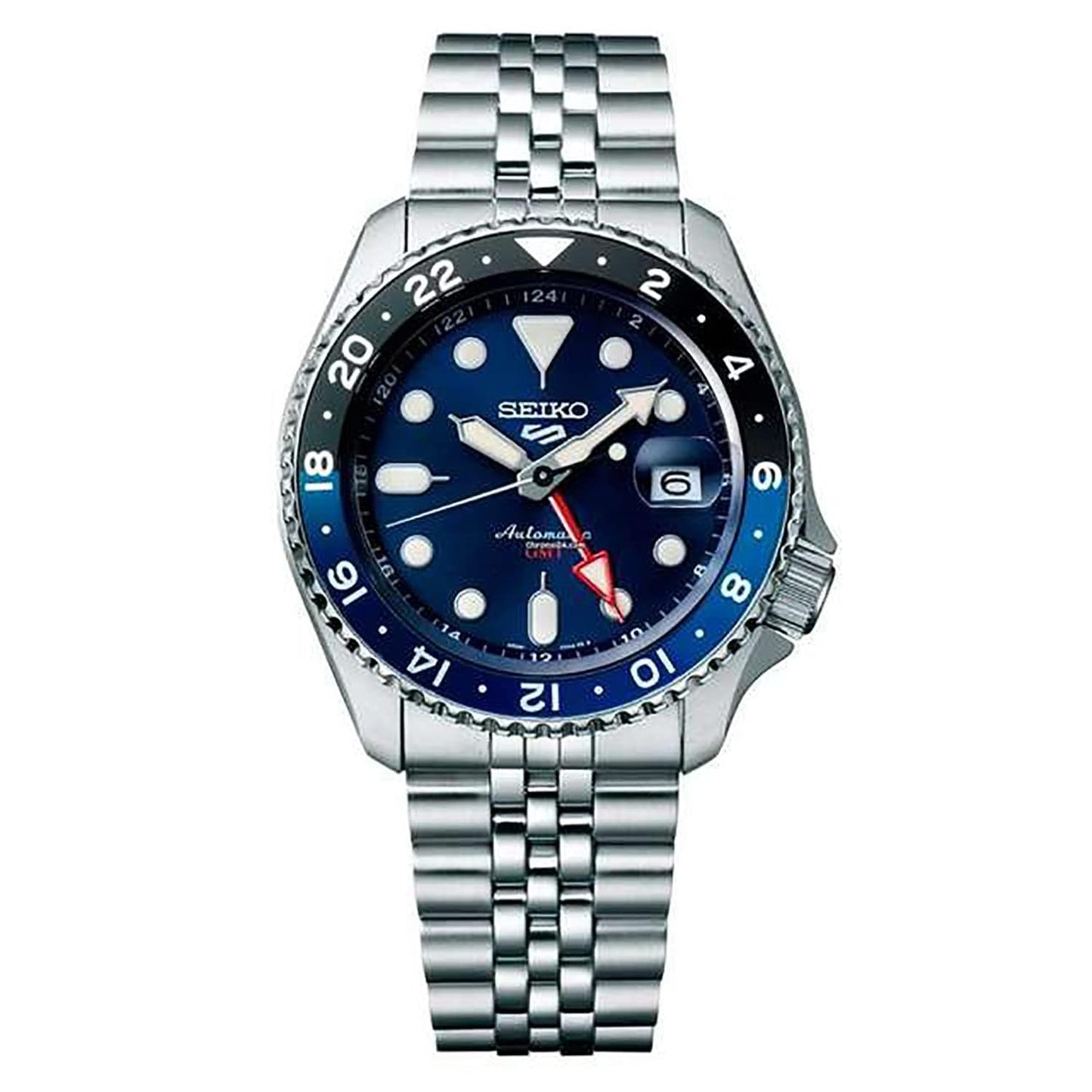 Seiko Analog Stainless Steel Blue Dial Silver Band Men's Watch-SSK003K1