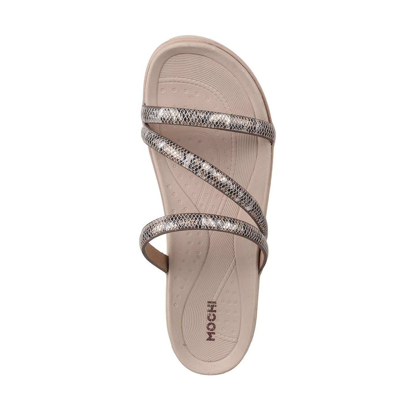 Mochi Women Beige Wedge Heel Comfort Sandal UK/5 EU/38 (34-97)