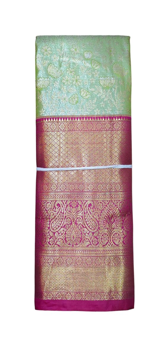 SREE KUMARAN Women's Kanchipuram Silk Pure Pattu Sarees With Blouse (VSK178-2)