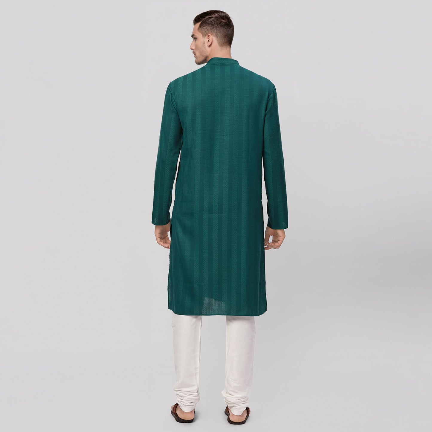 Raymond Ethnix Mens Dark Green Kurta Only