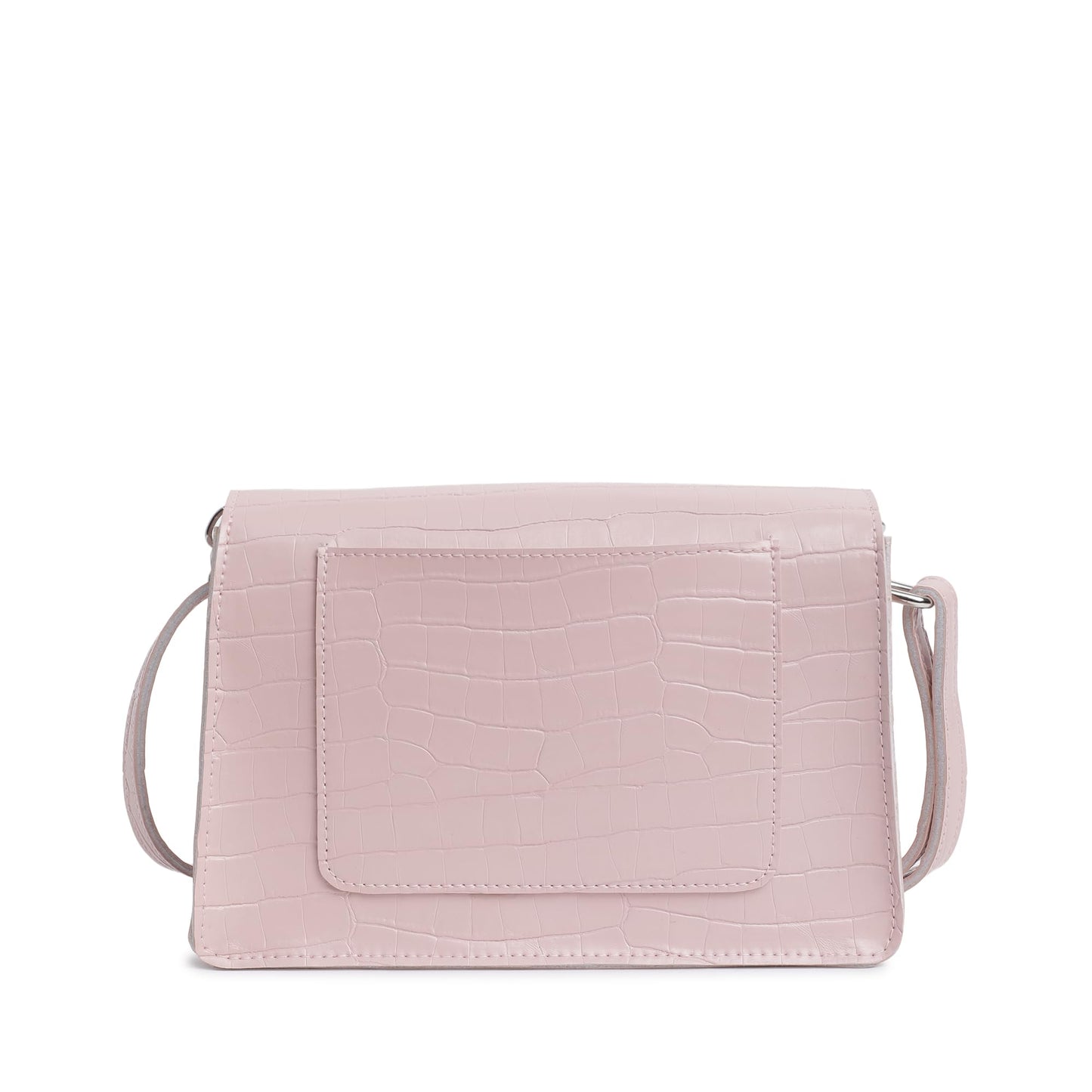 Fastrack Party Sling Bag for Women |Stylish and Structured Handbag for Girls, Ladies, Women | Textured Bag Made of faux Leather (pink)