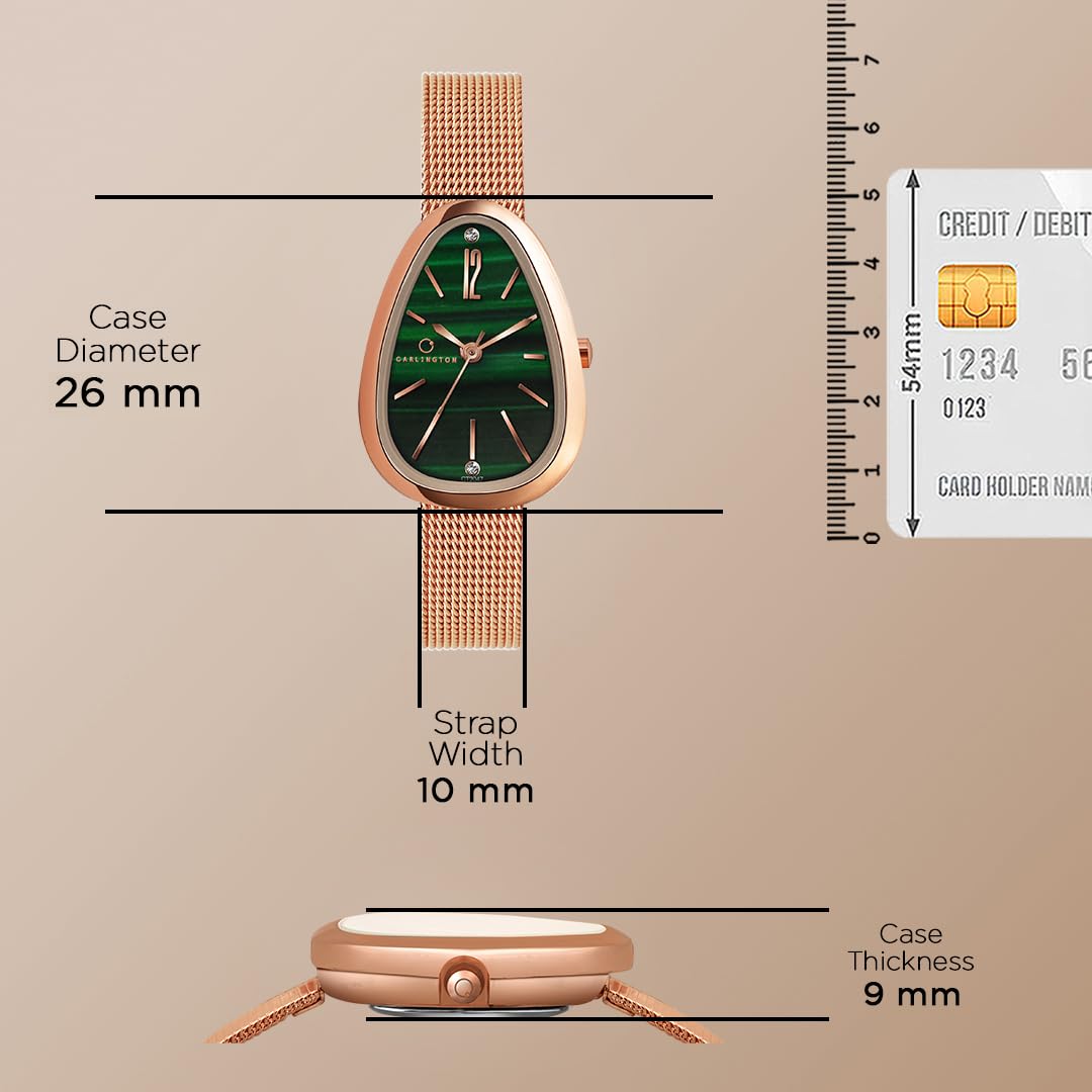 Carlington Iconic 2047 Analog Watches for Women with Premium mesh Strap, Scratch-Resistant Dial, and Water-Resistant Body – Elegant Watches for Women and Girls