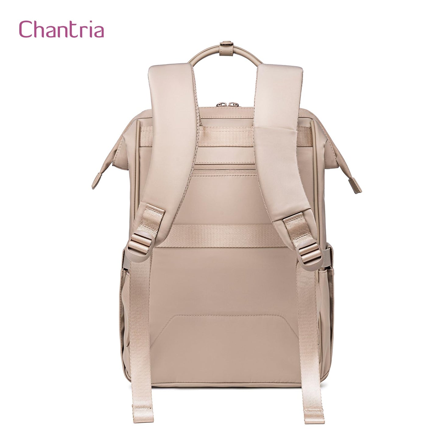 Chantria Laptop Backpack for Women 15.6-inch Work Office Backpack 13L Capacity Laptop Bag College Bookbag Water-resistant Casual Backpack for Travel (Khaki)