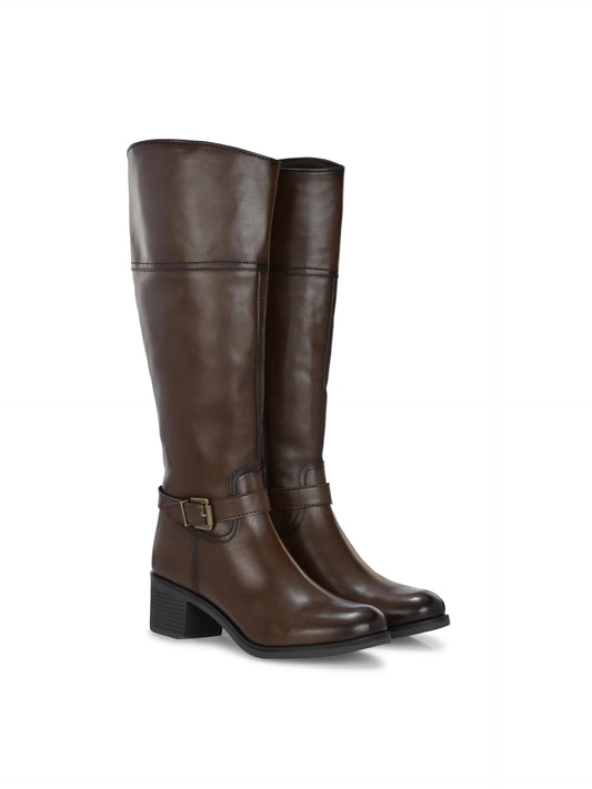 Delize Brown women mild Heel Knee Boots 59920-38