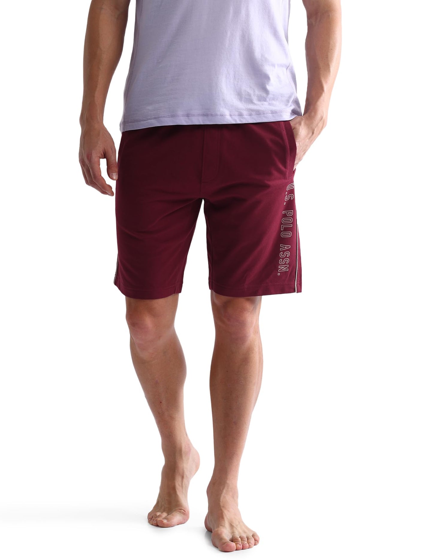 U.S. POLO ASSN. Men's Hybrid Shorts (OES05-PL_Maroon
