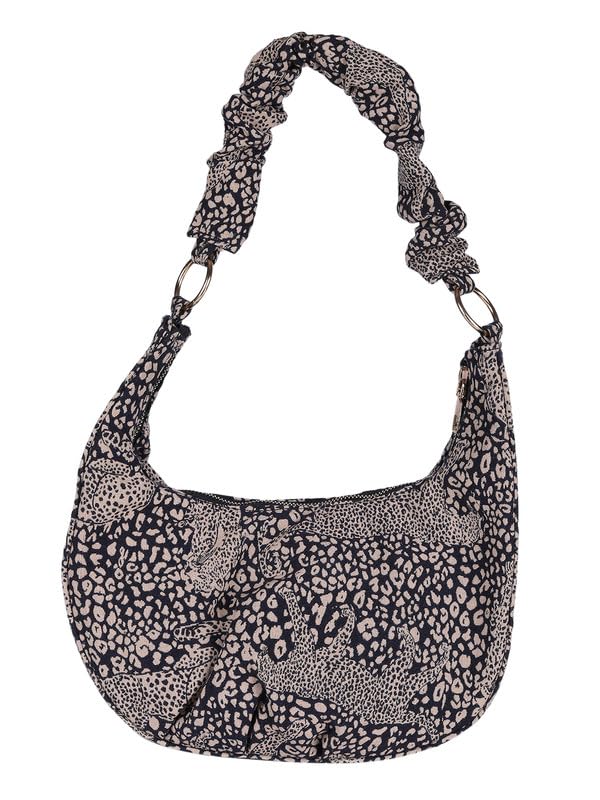 MINI WESST Women's Multi Graphic Fabric Hobo Bag (MWHB227PR)