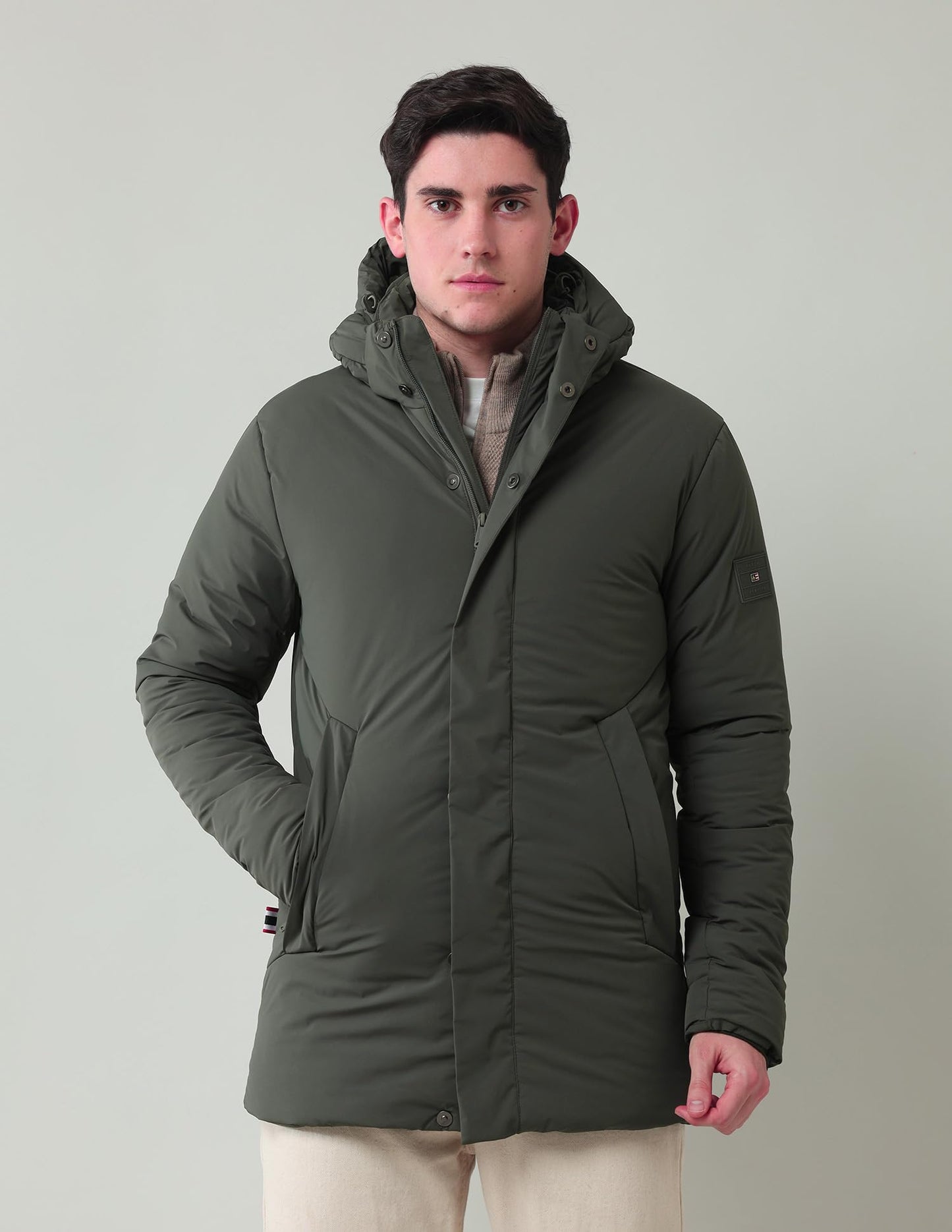 Arrow Sports Men's A-Line Coat (ASAIJK4811_Olive