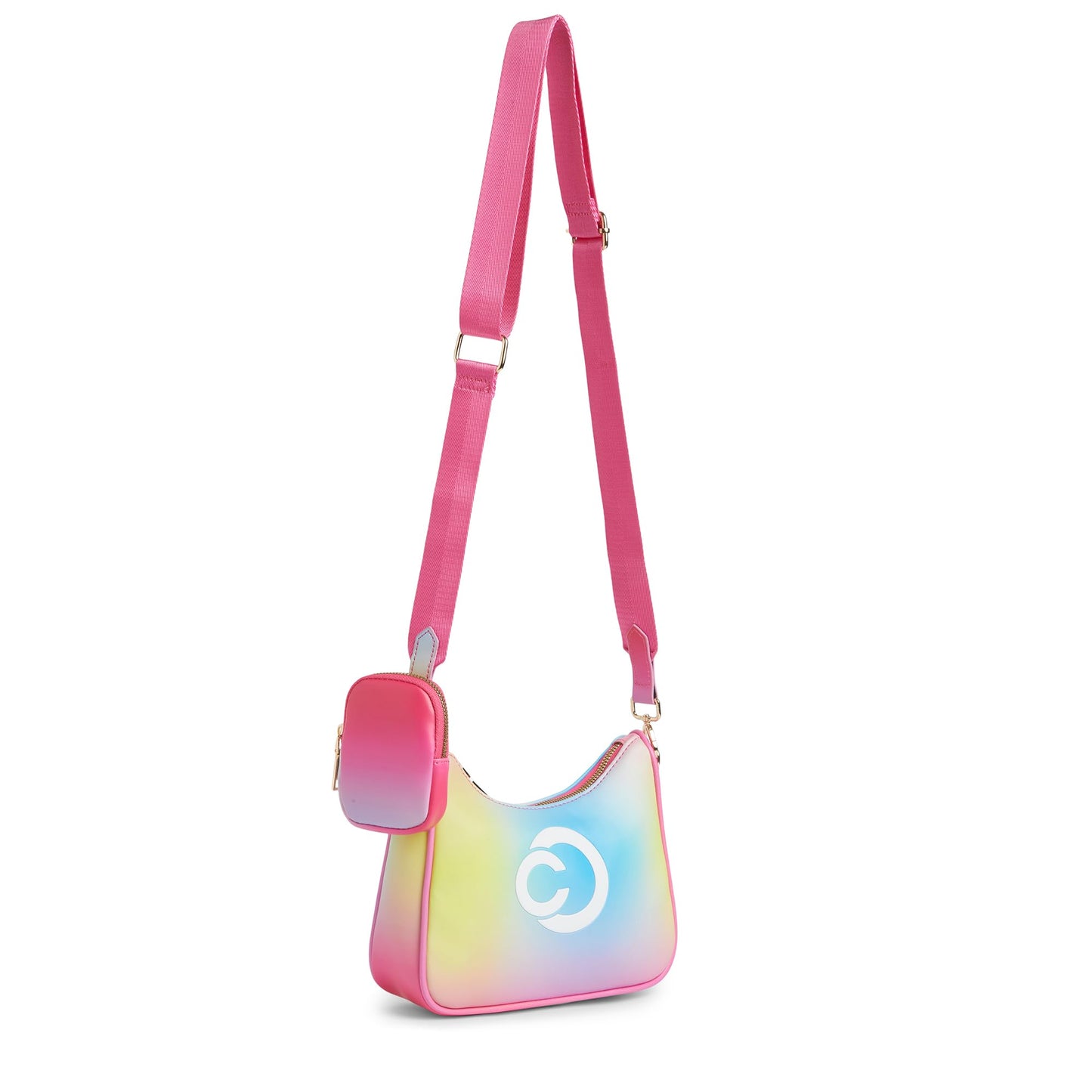 Caprese Monroe Medium Crossbody Bag for Women | Stylish Sling Bag with Detachable Mini Pouch | Adjustable and Detachable Strap Shoulder Bag for Everyday Use (Fuchsia)