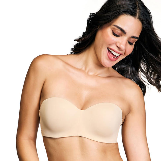 NYKD (NYB027 Padded & Wired Ultimate Multiway Strapless Bra for Women | Anti Slip Bra with Seamless Neckline & Soft Detachable Straps - Sand