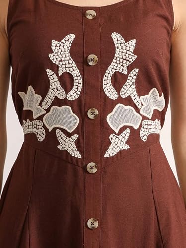 Kazo Dalton Midi Dress (Brown M)