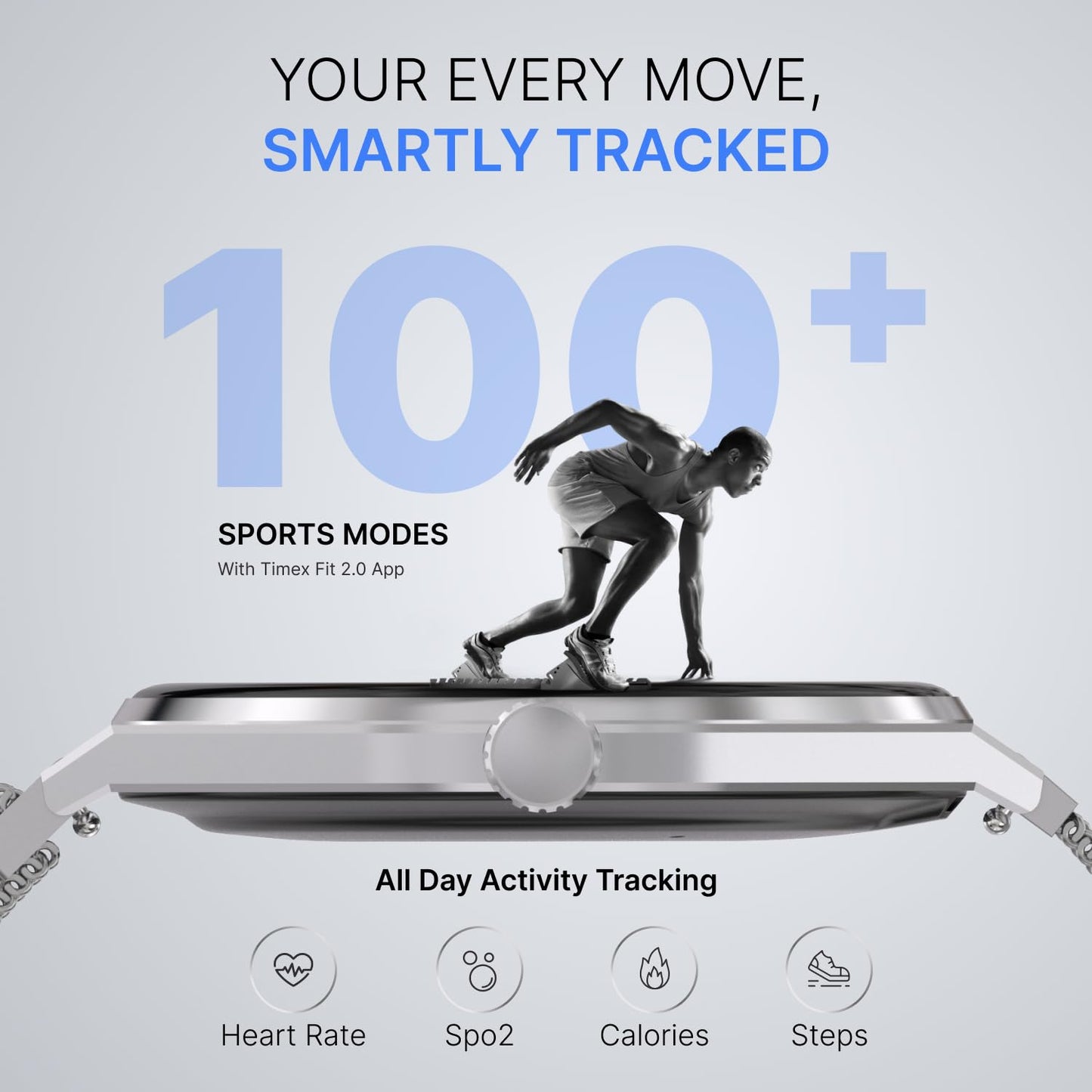 TIMEX Smart Neo 1.43"(3.6cm) AMOLED Display with BT Calling Smartwatch for Unisex - TWTXW1203T