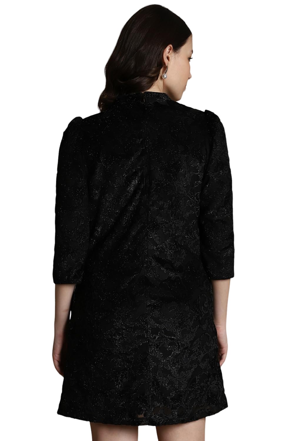 Allen Solly Women Black Embellished Party Dress
