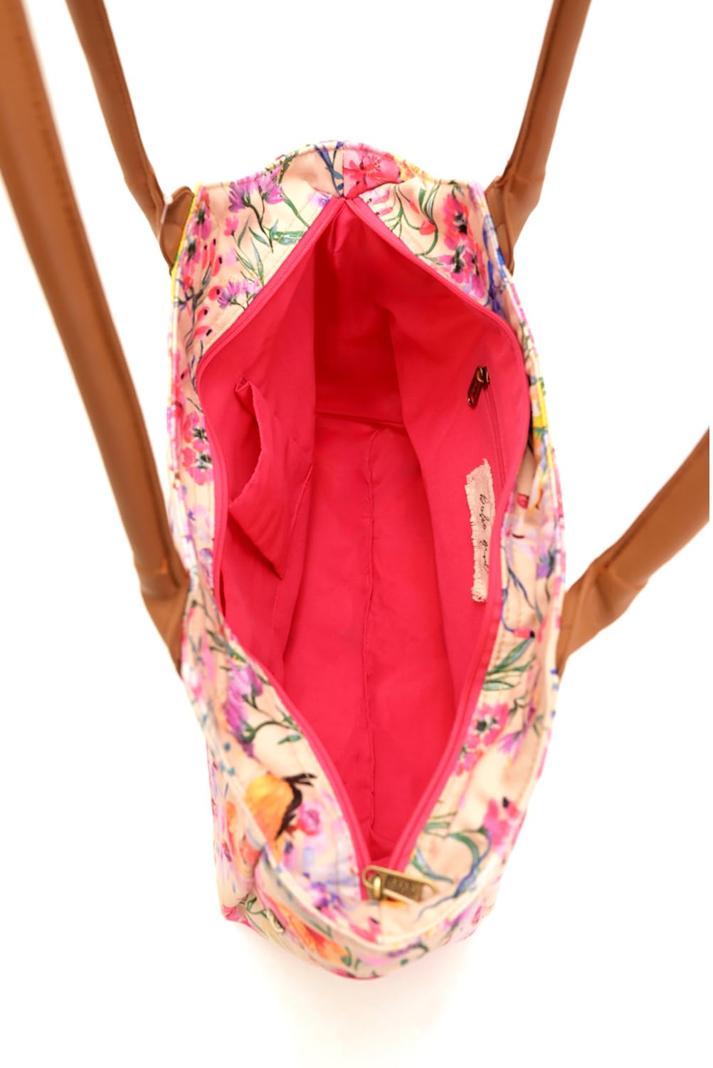 Boho Girl Summer Floral Printed Women's Top Handle Bag | Spacious Women's Handbag With Multiple Compartments & Shoulder Straps - Pack of 1 (Multi Colour)