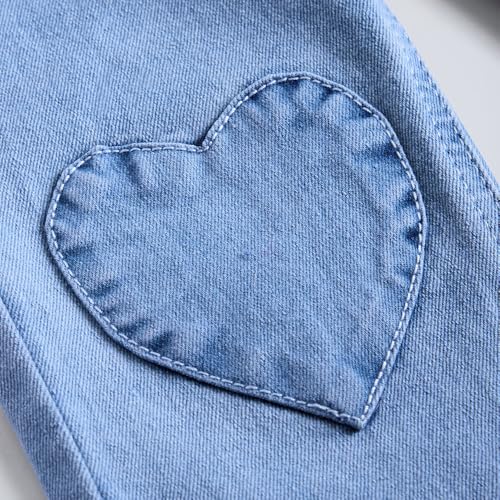 Hopscotch Girls Blue Heart Patch Denim Jeans for Ages (3-4 Years)