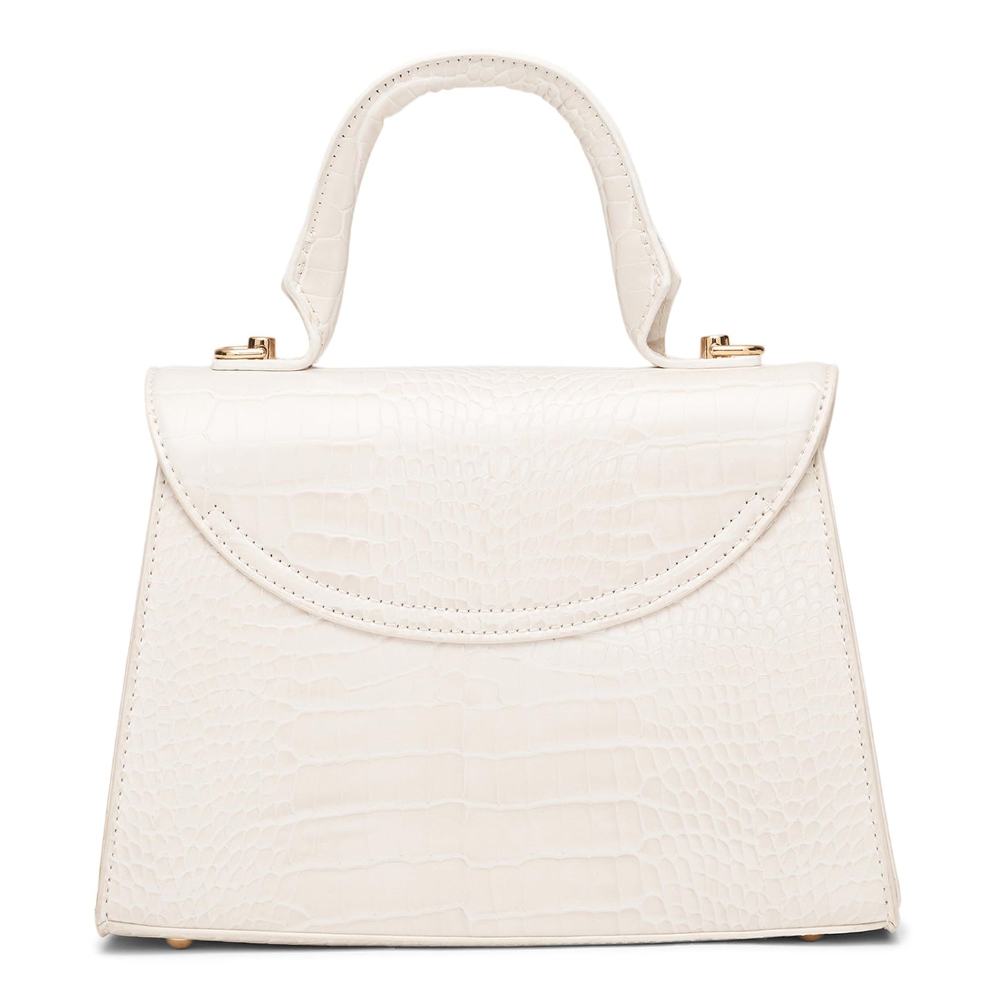 Miraggio Barbara Ivory Handbag for Women with Adjustable & Detachable Sling/Crossbody Strap