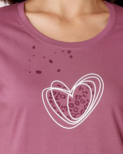 BODYCARE Women's Cotton Printed T-Shirt and Capri Set | Soft & Breathable Nightwear | Short Sleeves | Loungewear Co-Ord Set| BSCS16033_85 Multicolour
