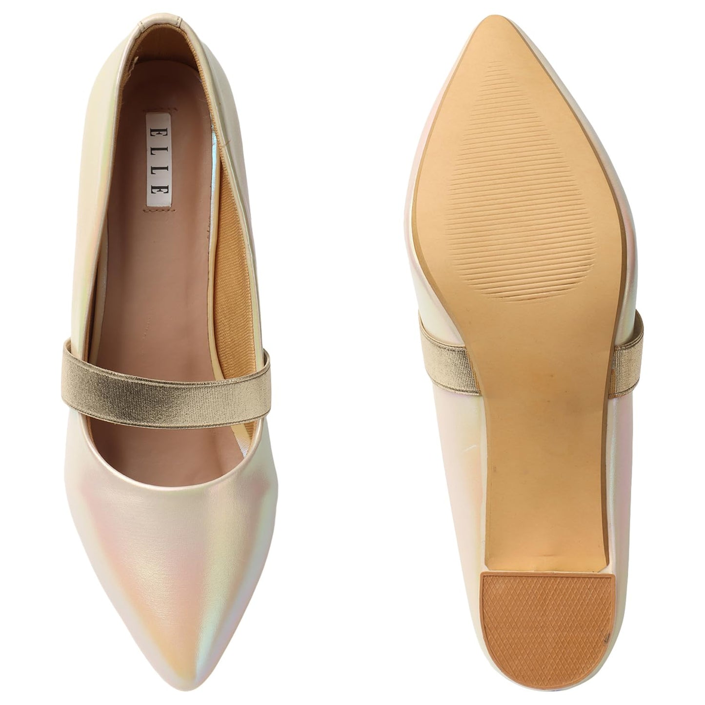 ELLE Women Shoes, Gold, UK-5
