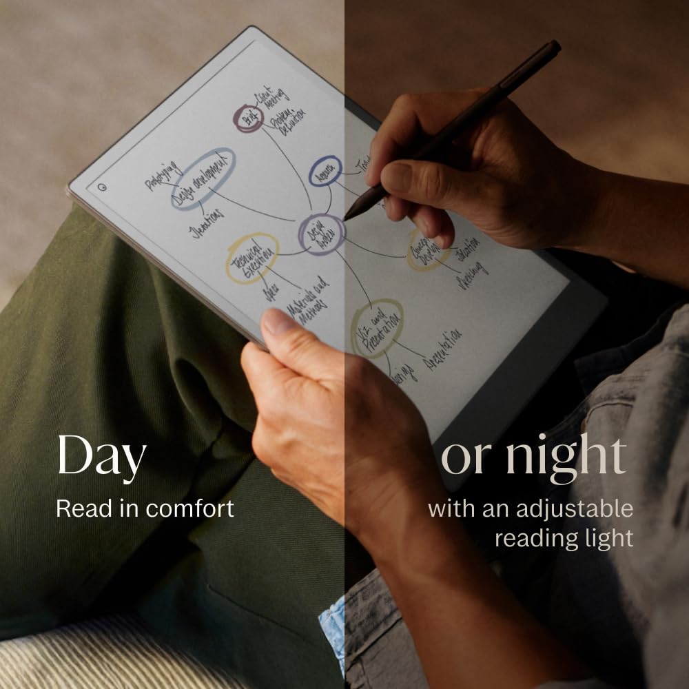 reMarkable Paper Pro Bundle Mosaic Weave Includes 11.8'' Paper Tablet Marker Plus Pen with Eraser and A Book Folio Cover Basalt, Grey