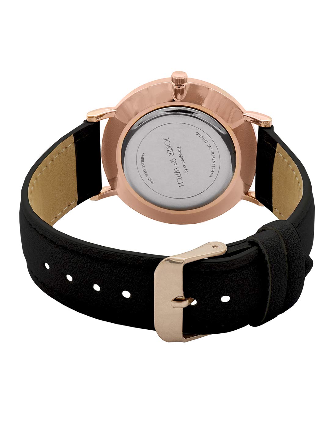Joker & Witch Synthetic Miracle Black Dial Analogue Watch Bracelet Set For Women, Black Band