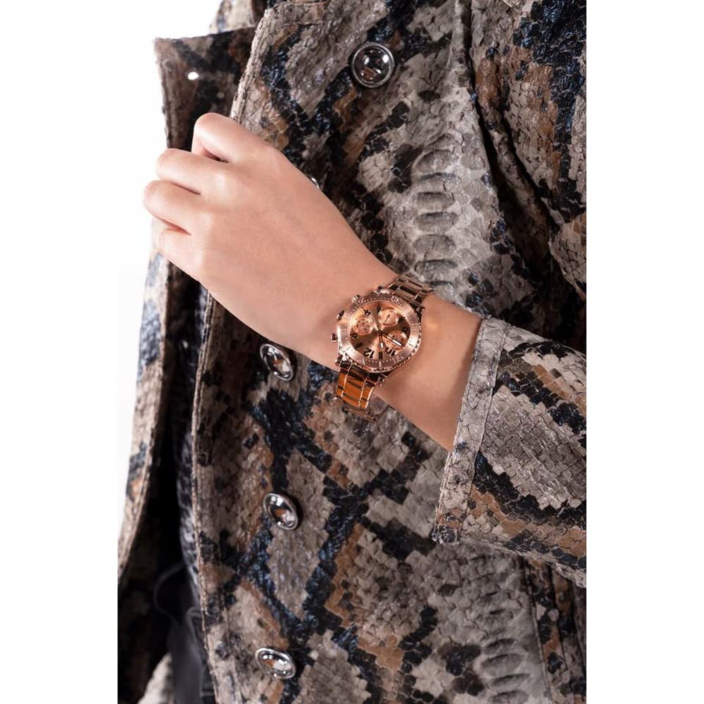 Guess Cosmic Collection Analog Rose Gold Dial Women's Watch-GW0465L2