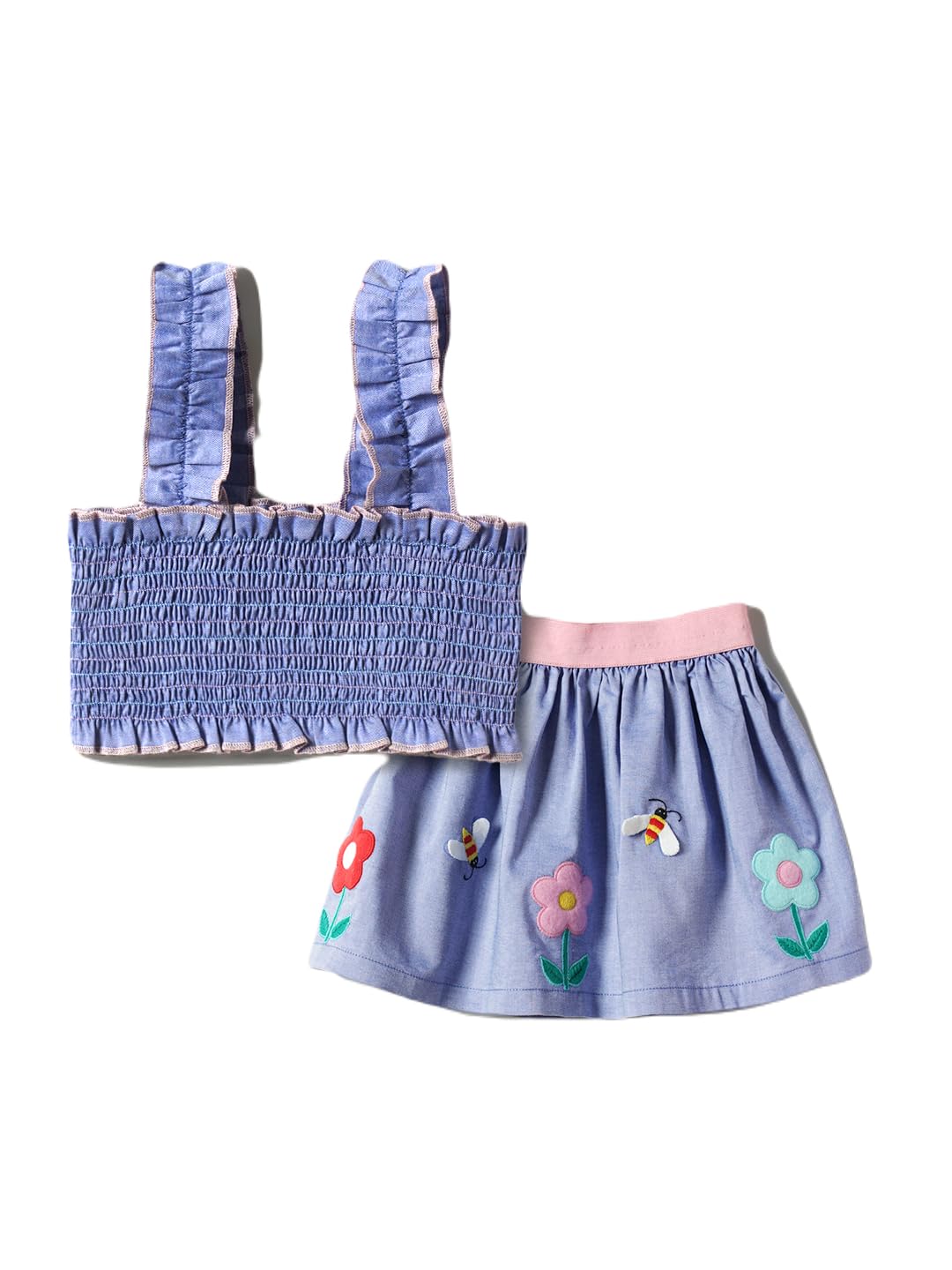 Nauti nati Girls' Top and Printed Shorts Combo Set